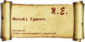 Monoki Egmont névjegykártya